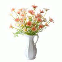 ins洋甘菊小雏菊花假花 仿真花束客厅装饰品摆件塑料干花餐桌摆设