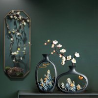 新中式摆件花瓶干花客厅插花电视柜餐桌玄关办公室禅意家居装饰品