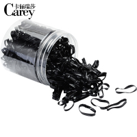 橡皮筋高弹力耐用一次性小皮套女扎头发头绳黑色发圈简约头饰发绳|基础皮筋450根左右黑色加宽加厚皮筋