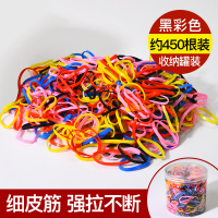 橡皮筋高弹力耐用一次性小皮套女扎头发头绳黑色发圈简约头饰发绳|097色加厚儿童款