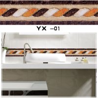 瓷砖腰线贴纸墙贴防水自粘客厅波导线条卫生间地砖装饰墙裙踢脚线|YX-015米卷(大号10cm大15cm) 大