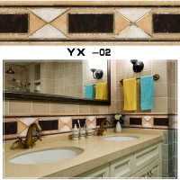 瓷砖腰线贴纸墙贴防水自粘客厅波导线条卫生间地砖装饰墙裙踢脚线|YX-025米卷 大