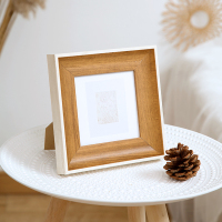 创意北欧田园相框摆台38 50装裱画框挂墙放5寸6正方形框外框|白边原内 [挂墙33*33cm]