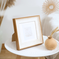 创意北欧田园相框摆台38 50装裱画框挂墙放5寸6正方形框外框|原木拼色 [挂墙38*38cm]
