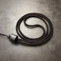 檀木吊坠挂绳米兰绳黑项链绳男女款翡翠玉佩吊坠配绳平挂件绳|咖啡色m周长68cm