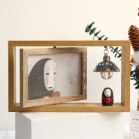 创意北欧个性铁艺相框摆台ins木质双面相架照片摆件6寸六|双面旋转-无面人 6寸+洗照片+礼品袋