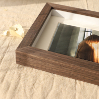 洗照片做成相框组合相片摆台照片来图6寸婚纱照画框挂墙三连|棕褐色 27.4*21[卡纸内放两张6寸]摆桌+挂墙