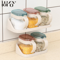 玻璃调料盒套装家用调味罐调味品收纳盒厨房组合盐瓶用品