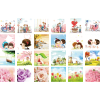 卡通可爱开关贴保护套插座贴欧式田园电源装饰创意家用贴纸墙贴画|01系列24个不同款