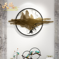 新中式铁艺玄关壁饰酒店背景墙挂件装饰金属创意家居客厅墙饰壁挂