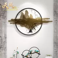 新中式铁艺玄关壁饰酒店背景墙挂件装饰金属创意家居客厅墙饰壁挂