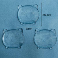 门把手防撞贴门后硅胶垫床柜子椅消音器墙防磕碰冰箱餐椅脚缓冲震|防撞垫-透明款双面粘力-小猫3个装[买2送1]