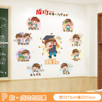 学生墙贴画班级中小学教室文化布置装饰品建设贴纸托管班|P款·成功的因素 大