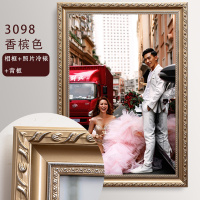 婚纱照相框挂墙24寸尺寸画框摆台欧式洗照片做成相框|3098香槟色+洗照片 20寸挂墙（40.6*50.8cm）