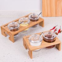 玻璃调料盒盐罐厨房用品味精佐料瓶收纳盒调味瓶罐套装家用组合装