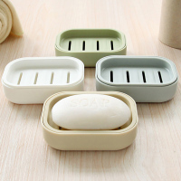 创意浴室肥皂盒大号双层沥水香皂收纳盒塑料带盖洗衣皂置物架皂拖