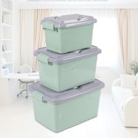 塑料收纳箱儿童衣物储蓄储物箱玩具整理箱有盖零食盒车载收纳盒