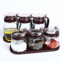 玻璃调料罐子套装组合装油壶厨房胡椒粉罐调味瓶盐罐家用收纳盒