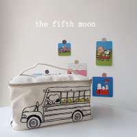 thefifthmoon可爱小狗巴士站大容量手提便携式立体收纳包整理包