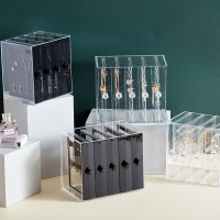 耳环首饰收纳盒耳钉耳饰展示架梳妆台家用收拾盒子手饰品项链架子