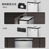 厨房垃圾桶挂式家用厨余收纳悬挂式橱柜门壁挂式筒防臭带盖不锈钢