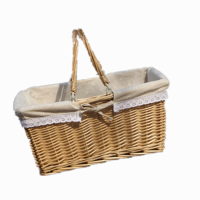 藤编手提篮 购物篮 果篮 采摘篮 礼竹篮 柳编收纳筐 野餐篮