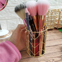 ins北欧金色化妆刷收纳筒彩妆工具眉笔化妆笔收纳筒收纳盒
