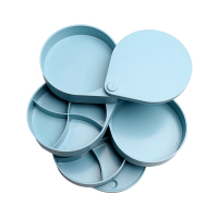 韩国旋转首饰架收纳盒项链耳钉耳环欧式收纳盒网红款收拾多层盒子