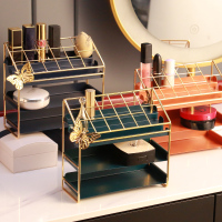 桌面梳妆台护肤化妆品刷子香水口红置物收纳架盒桶多格ins少女心