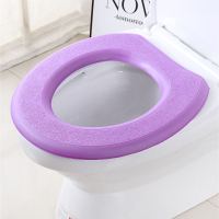 中国风马桶垫可水洗粘贴式四季通用家用可擦座厕垫|[O型防水垫]紫色樱花