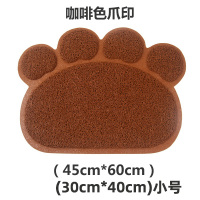 宠物猫砂垫猫脚垫蹭脚 猫厕所脚垫蹭脚垫猫砂盆专用猫脚垫清洁垫|咖啡爪印大号 请看尺码