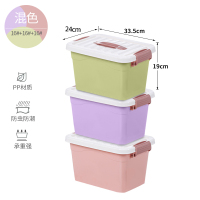 收纳箱塑料特大号家用衣服整理箱零食收纳盒子玩具|手提款三个装(16#+16#+16#) (限量特价)升级加厚三件套组合装