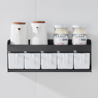 北欧厨房调料盒组合套装家用调料品油盐酱醋调味罐子收纳盒置物架