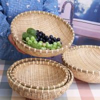 手工竹编制品竹簸箕竹筐篮竹筛子馒头收纳箩筐水果洗菜农家用沥水