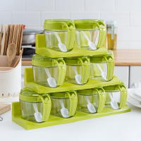 玻璃调料盒带盖盐罐调味罐 厨房用品味精调味料收纳盒调味瓶套装