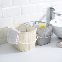 手提洗澡篮子洗漱用品浴筐韩国可爱洗浴沐浴蓝浴室收纳框宿舍神器
