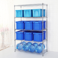 五层置物架金属层架阳台杂物架厨房整理架不锈钢色收纳架储物架子