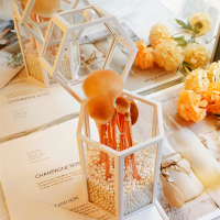 网红化妆刷收纳桶透明玻璃防尘笔刷筒桌面梳妆台彩妆刷收纳盒带盖