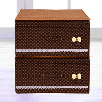 加厚衣物收纳箱布艺整理箱内衣收纳盒折叠家用玩具书籍储物箱有盖