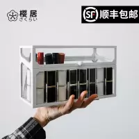 网红玻璃口红收纳盒多格防尘ins桌面整理化妆品唇釉口红盒子