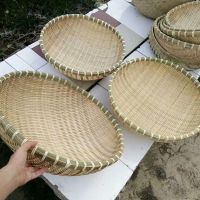 竹编簸箕 手工竹编 竹筛 竹制品收纳筐家用馒头筐水果篮洗菜圆筐