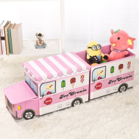 儿童玩具收纳箱可坐人沙发凳子可折叠卡通储物箱收纳凳宝宝整理箱