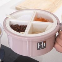 调料盒厨房收纳瓶家用四格一体组合套装调味品装盐糖味精的盐罐子