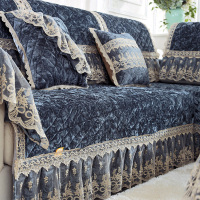 欧式布艺四季通用防滑简约现代客厅冬季毛绒沙发垫套罩巾|纳藏 40*70cm扶手巾