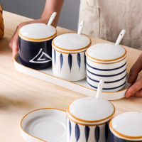 日式调料盒厨房用品味精盐罐子家用组合套装调味料品收纳盒