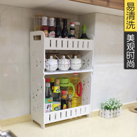 白色厨房置物架台面调味品储物架层架灶台架子调味料陈列架收纳架