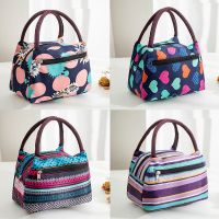 手提包加厚布布包饭盒袋女包妈咪包收纳小方包女士防水带饭小拎包