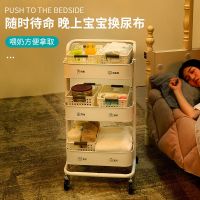 小推车置物架可移动落地多层浴室厨房蔬菜收纳架宝宝用品储物架子