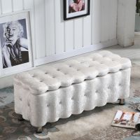 北欧服装店沙发凳子客厅长方形换鞋凳门口储物多功能床尾收纳凳箱