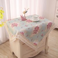 床头柜盖布盖巾小桌子盖巾冰箱洗衣机罩微波炉饮水机防尘罩|小镇之花绿 100*100一件一片装